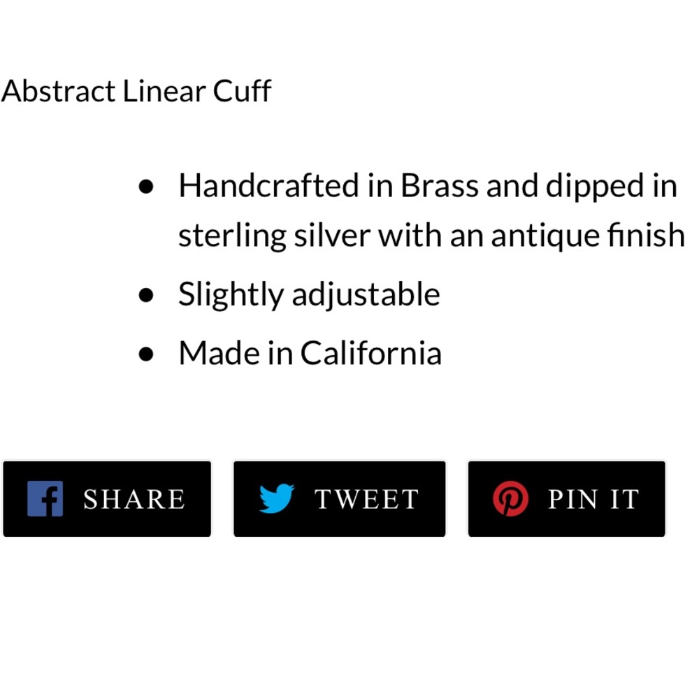 Jesse & Co Linear Abstract Cuff Made In Usa Cali - image 6